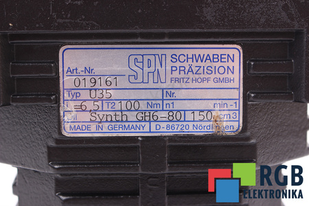 U35 SPN ART.NR. 019161 I=6.5 CUTIE DE VITEZE