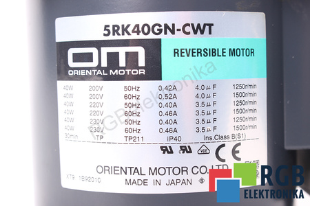 5RK40GN-CWT ORIENTAL MOTOR