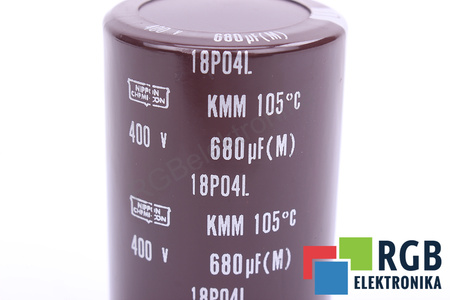CONDENSATOR 18PO4L NIPPON 680UF, 400VDC CONDENSATOR