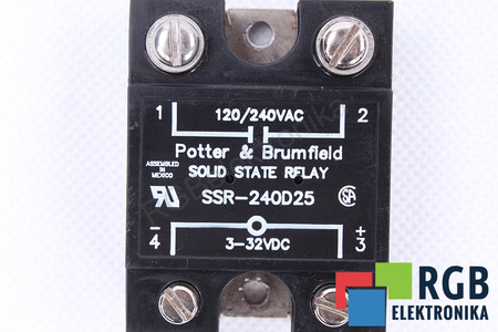SSR-240D25 POTTER&BRUMFIELD 120/240VAC 3-32VDC RELEU