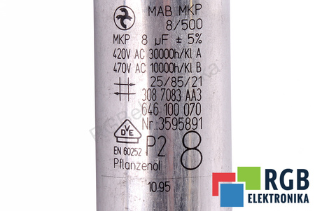 CONDENSATOR MAB MKP8/500 8UF CONDENSATOR