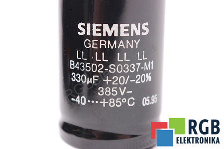 CONDENSATOR B43502-S0337-M1 SIEMENS 330UF, 385VDC CONDENSATOR