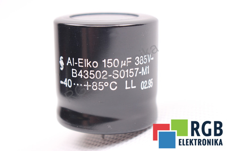 CONDENSATOR B43502-S0157-M1 SIEMENS 150UF, 385VDC CONDENSATOR