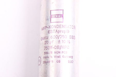 CONDENSATOR GMKU620/750SBS ESTA 20UF, 750VDC CONDENSATOR