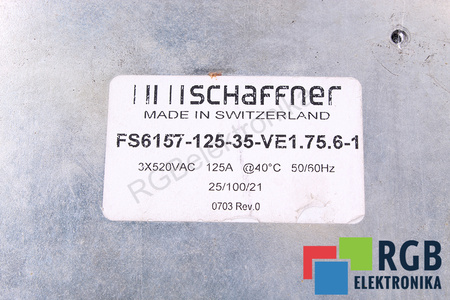 FS6157-125-35-VE1.75.6-1 SCHAFFNER FS6157-125-35 FILTRU