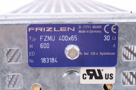 FZMU400X65 FRIZLEN 30OHM, 0.6KW REZISTENȚA LA FRÂNARE