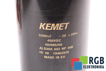CONDENSATOR ALS30A332NP450 KEMET 3300UF, 450V CONDENSATOR