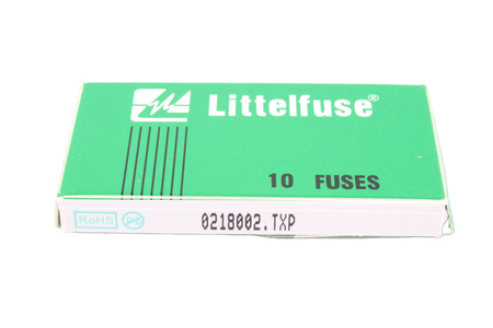 SIGURANȚĂ CILINDRICĂ DE STICLĂ CU ÎNTÂRZIERE 0218002.TXP LITTELFUSE 250V, 2A, 5X20MM, 10PCS