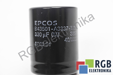 CONDENSATOR B43501-A3337-M2 EPCOS 330UF, 385VDC CONDENSATOR