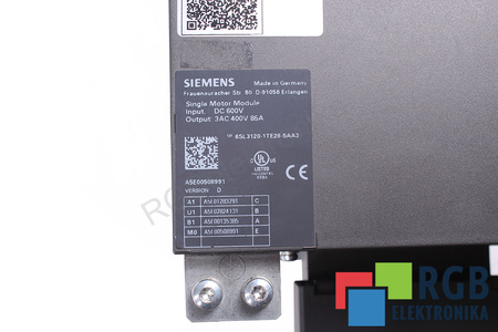 6SL3120-1TE28-5AA3 SIEMENS VERSION D SINAMICS