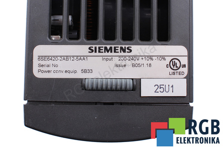 6SE6420-2AB12-5AA1 SIEMENS MICROMASTER 420