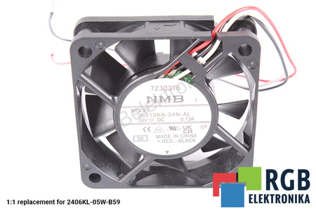 06015KA-24N-AL NMB TECHNOLOGIES ÎNLOCUITOR A90L-0001-0506#105 2406KL-05W-B59 60X60X15MM, 24V, 0.13A EVANTAI