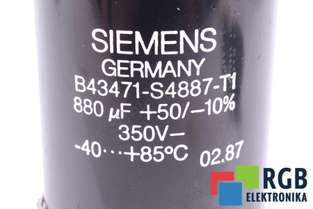 CONDENSATOR B43471-S4887-T1 SIEMENS 880UF, 350V