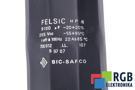 CONDENSATOR FELSIC 9100UF SIC-SAFCO 9100UF, 385V CONDENSATOR