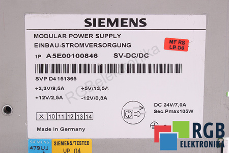A5E00100846 SIEMENS SIMATIC PC SURSA DE ALIMENTARE PC