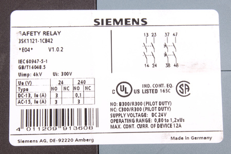 3SK1121-1CB42 SIEMENS SIRIUS RELEU DE SIGURANȚĂ