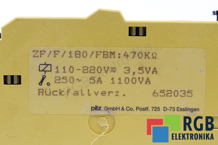 ZF/F/180/FBM:470KOHM PILZ 652035 RELEU DE SIGURANȚĂ