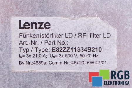 E82ZZ11334B210 LENZE FILTRU