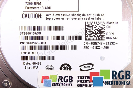 ST980813ASG SEAGATE MOMENTUS 7200.2 80GB SATAII