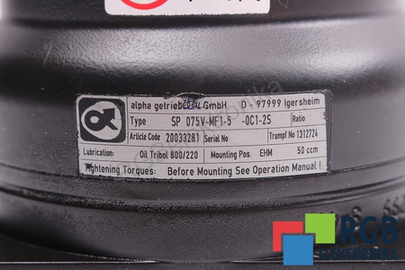 SP075V-MF1-5-0C1-2S ALPHA GETRIEBEBAU CUTIE DE VITEZE