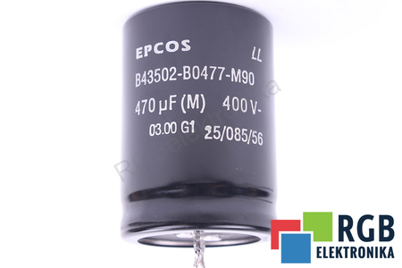 CONDENSATOR B43502-B0477-M90 EPCOS 470UF, 400V