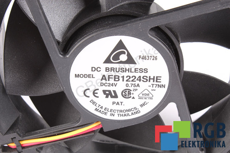 AFB1224SHE-T7NN DELTA ELECTRONICS 120X120X38MM, 24V, 0.75A EVANTAI