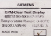 6SE3190-0XX87-8BF0 SIEMENS CLEAR TEXT DISPLAY CONTROL ȘI PANOU DE CONTROL