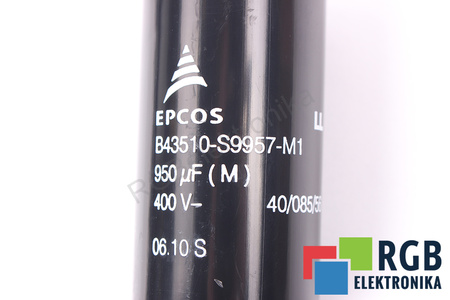 CONDENSATOR B43510-S9957-M1 EPCOS 40/085/56 950UF, 400VDC CONDENSATOR