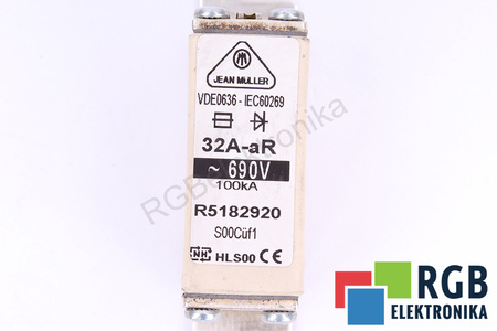 SIGURANŢĂ HLS00 JEAN MULLER R5182920 VDE0636-IEC60269 32A-AR, 690V, 100KA