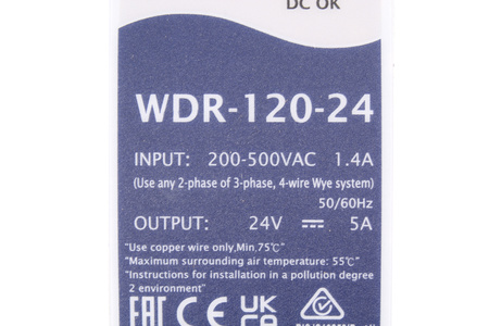 WDR-120-24 MEAN WELL DIN AC/DC ALIMENTARE