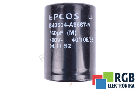CONDENSATOR B43504-A9567-M EPCOS 560UF, 400V