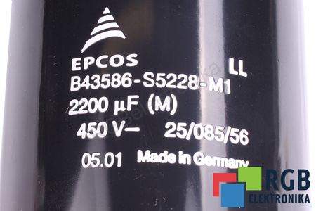 CONDENSATOR B43586-S5228-M1 EPCOS 2200UF, 450V