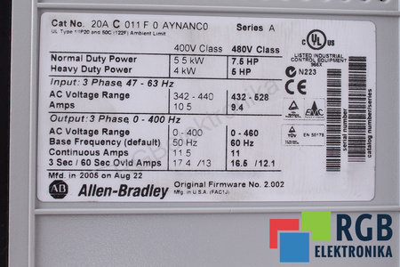 20AC011F0AYNANC0 ALLEN BRADLEY CUTIE