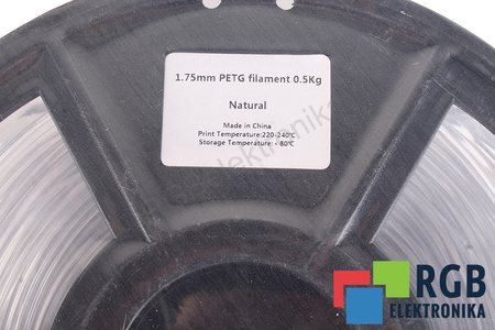 1,75MM PETG FILAMENT 0.5KG NATURAL FLASHFORGE DIMENSIUNEA EXTERIOARĂ A BOBINEI 180MM, DIMENSIUNEA INTERIOARĂ A BOBINEI 50MM, LĂȚIMEA BOBINEI 45MM