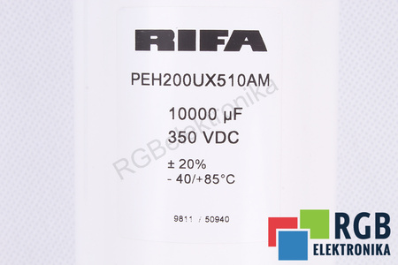 CONDENSATOR PEH200UX510AM RIFA 10000UF, 350VDC
