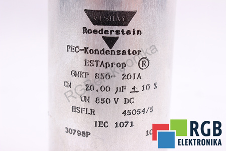 CONDENSATOR GMKP850-20IA VISHAY 20UF, 850VDC