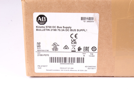2198-P070 ALLEN BRADLEY KINETIX 5700 DC BUS SUPPLY