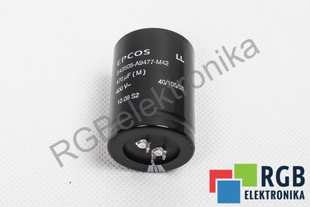CONDENSATOR B43505-A9477-M42 EPCOS 470UF, 400VDC CONDENSATOR