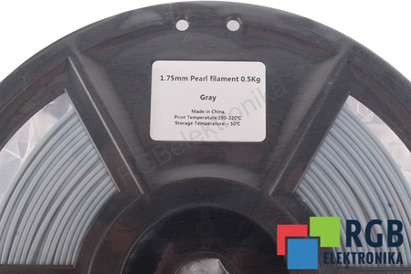 1,75MM PEARL FILAMENT 0.5KG GRAY FLASHFORGE DIMENSIUNEA EXTERIOARĂ A BOBINEI 180MM, DIMENSIUNEA INTERIOARĂ A BOBINEI 50MM, LĂȚIMEA BOBINEI 45MM