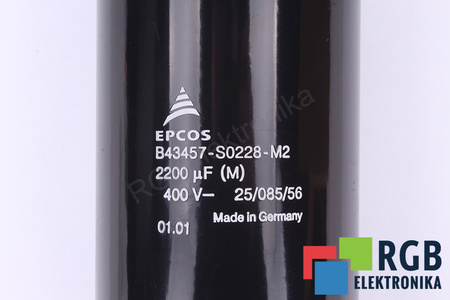 CONDENSATOR B43457-S0228-M2 EPCOS 2200UF, 400VDC CONDENSATOR