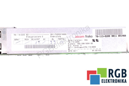 78-113-0200 ASCOM 4620085004.02 PENTRU PIESE