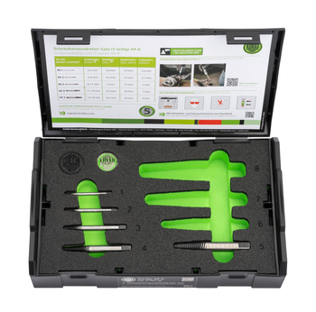 SET DE EXTRACTOARE PENTRU ȘURUBURI CU FILET FIN Ø 3-18 MM 49-A KUKKO