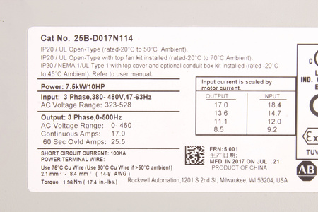 25B-D017N114 ALLEN BRADLEY