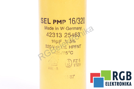 CONDENSATOR 16UF 320VAC SEL SELL CONDENSATOR