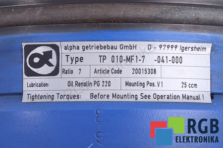 TP010-MF1-7-041-000 ALPHA GETRIEBEBAU CUTIE DE VITEZE
