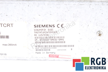 6FC5103-0AE01-0AA1 SIEMENS TASTATURINTERFACE