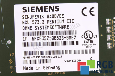 6FC5357-0BB33-0AE2 SIEMENS SINUMERIK 840D/DE NCU573.3 PENTRU PIESE