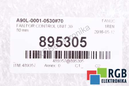A90L-0001-0530#70 FANUC 3110KL-05W-B69 80X80X25MM, 24V EVANTAI