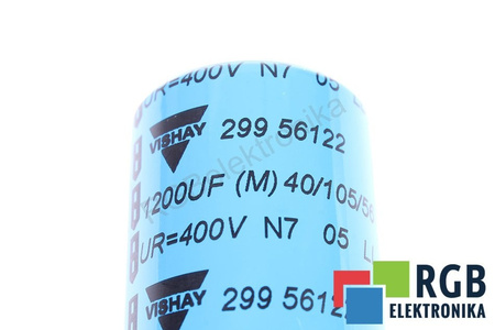 CONDENSATOR MAL229956122E3 VISHAY 1200UF, 400V, 35MM, 81MM