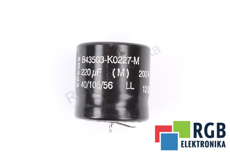 CONDENSATOR B43503-K0227-M EPCOS 220UF, 200V CONDENSATOR